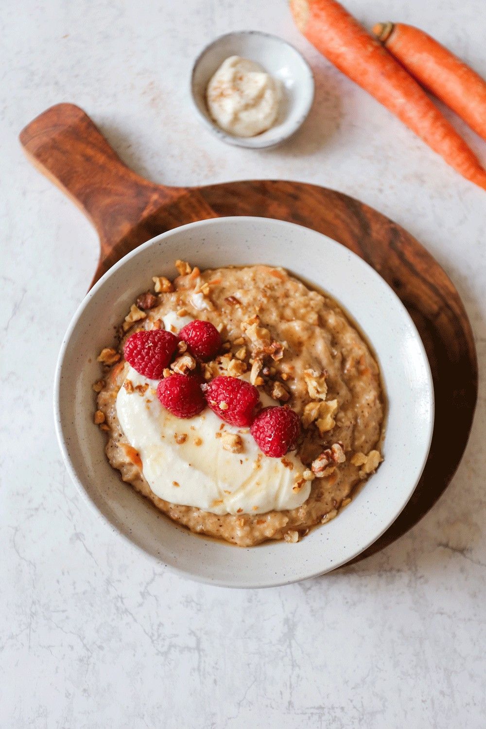 Best Healthy Carrot Cake Porridge (Oatmeal) - Nourish Every Day